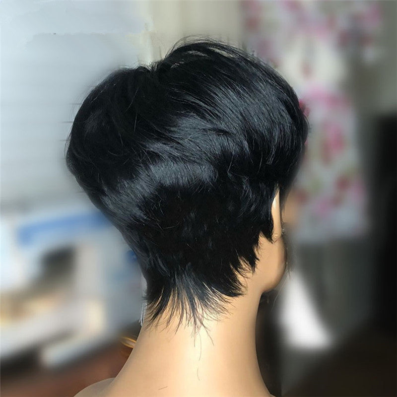 Black Chemical Fiber Hair Realistic Wig - All Things Beauty -