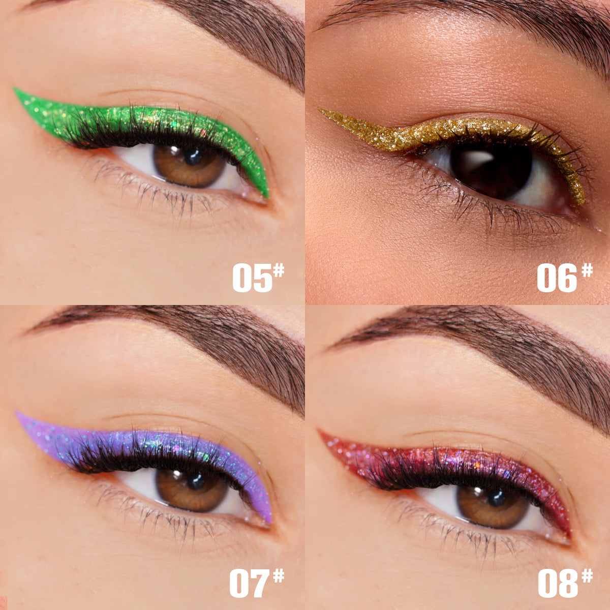 PHOFAY Liquid Glitter Eyeliner Set - All Things Beauty -
