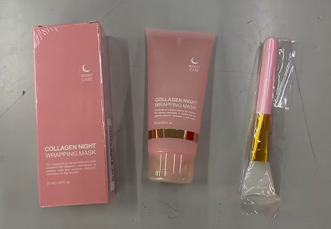 Face Night Mask Collagen Wrapping Mask Natural Ingredients Firming Elasticity & Hydration Anti-wrinkle For Skin Care - All Things Beauty -