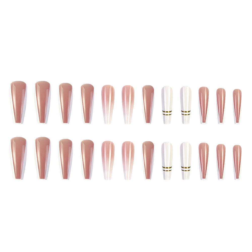 Women's Simple French Gradient Nail Sticker - All Things Beauty -