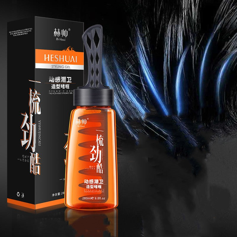 Men's Oil Head Hair Gel Pomade Hair-styling Gel Comb - All Things Beauty -