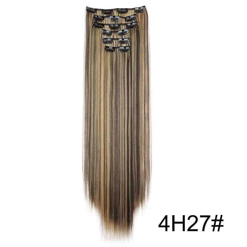 Wig Extensions 6-piece Set, Long Straight Hair - All Things Beauty -