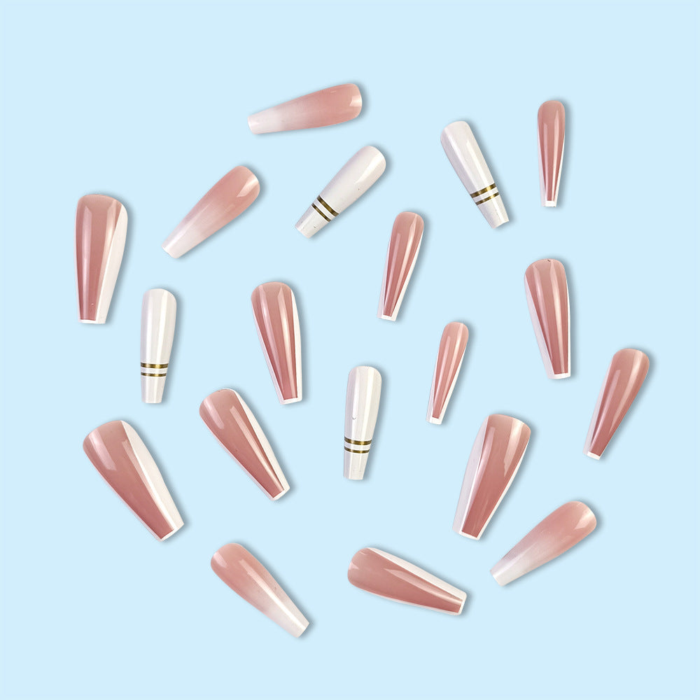 Women's Simple French Gradient Nail Sticker - All Things Beauty -