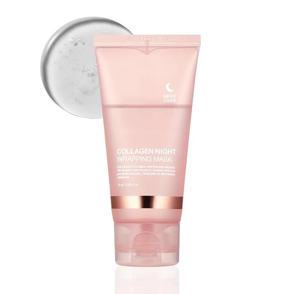 Face Night Mask Collagen Wrapping Mask Natural Ingredients Firming Elasticity & Hydration Anti-wrinkle For Skin Care - All Things Beauty -