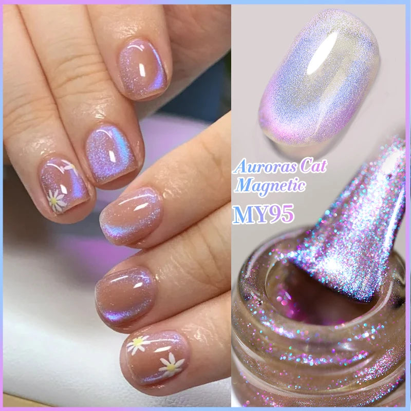 BORN PRETTY Cat Eye Gel Polish – Sparkling Magnetic UV Gel, Flash Effect Colors - All Things Beauty -