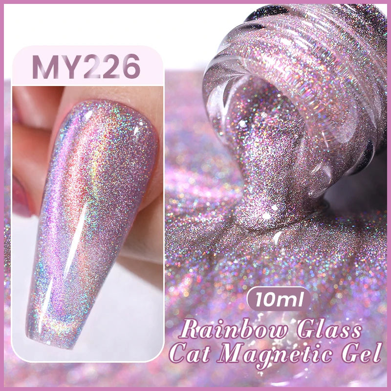 BORN PRETTY Cat Eye Gel Polish – Sparkling Magnetic UV Gel, Flash Effect Colors - All Things Beauty -
