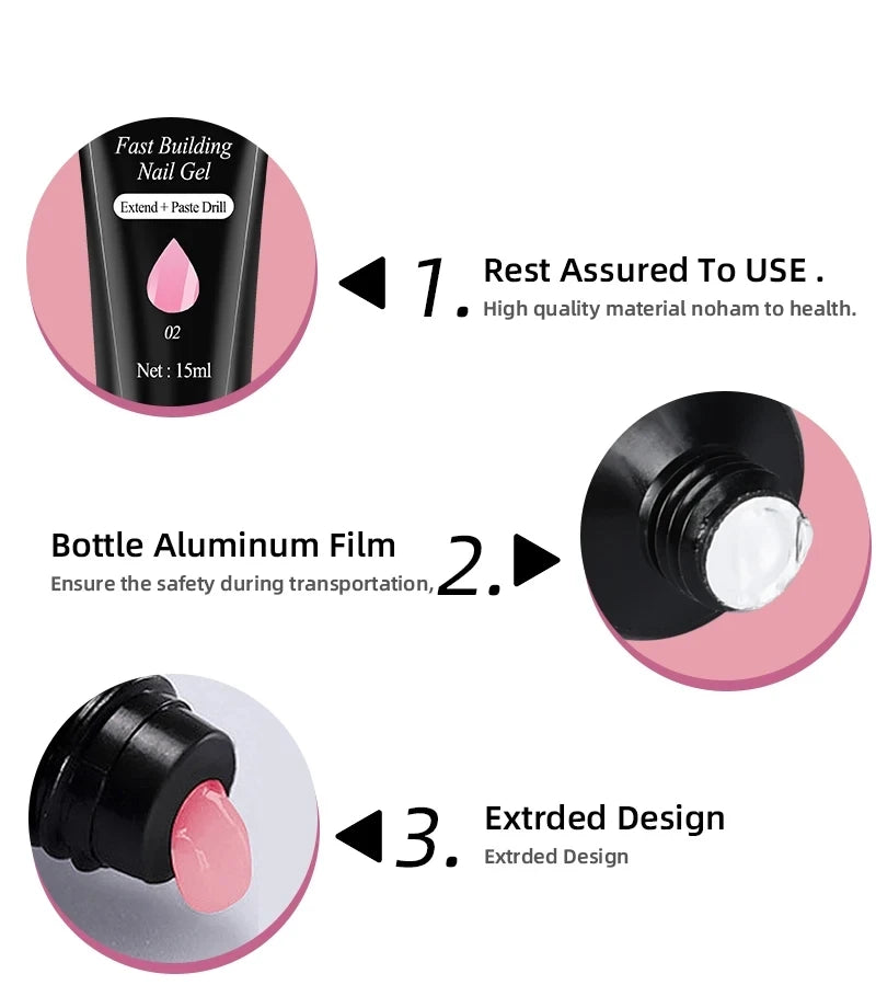Gel Nail Polish Kit – UV Lamp, Electric Drill, Base & Top Coat, Full Nail Tool Set - All Things Beauty -