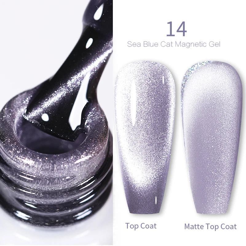 BORN PRETTY Cat Eye Gel Polish – Sparkling Magnetic UV Gel, Flash Effect Colors - All Things Beauty -