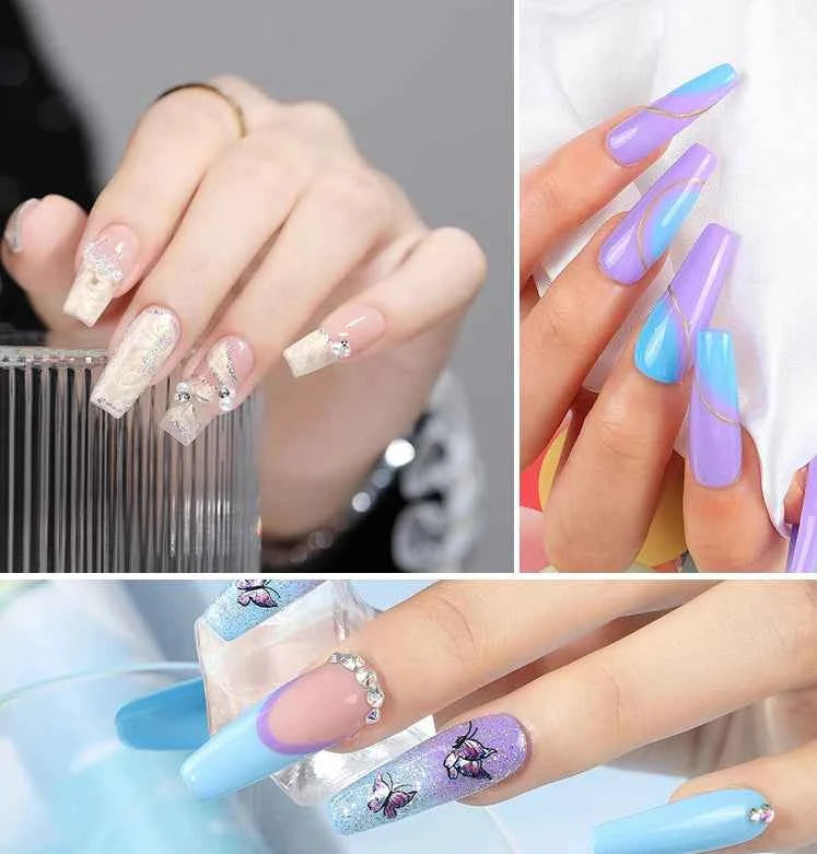 Gel Nail Polish Kit – UV Lamp, Electric Drill, Base & Top Coat, Full Nail Tool Set - All Things Beauty -