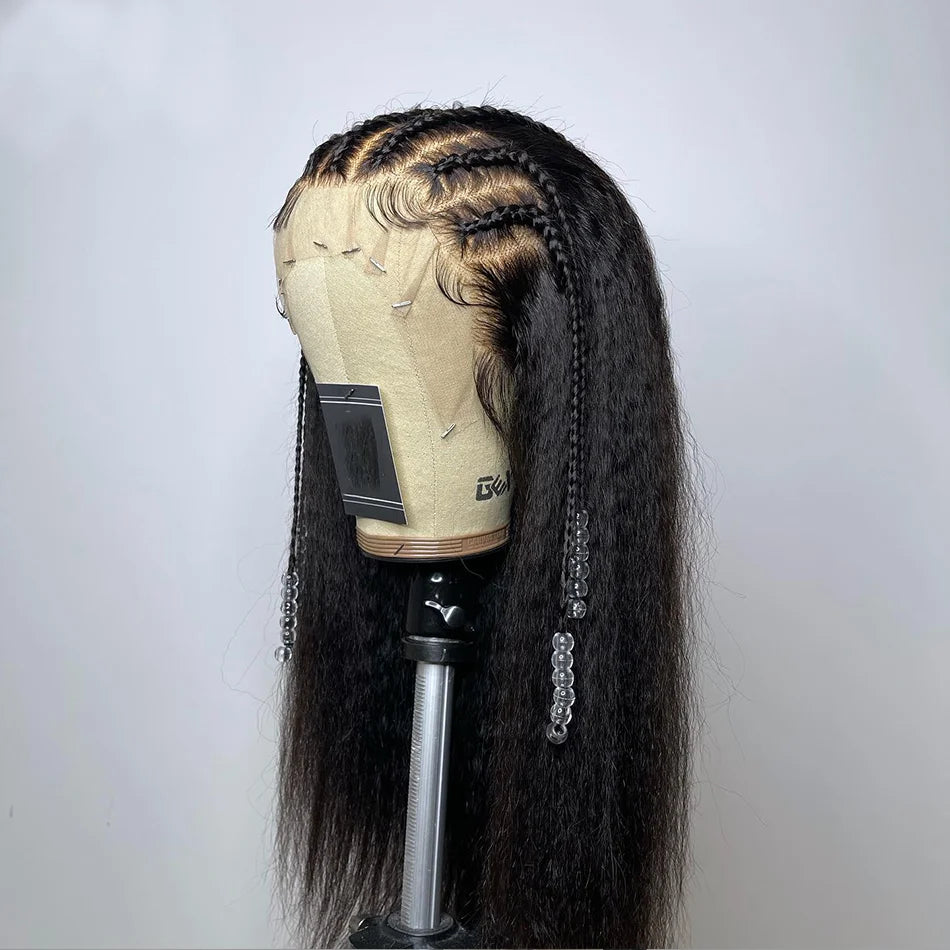 30" Kinky Straight Lace Wig – 180 Density, Glueless, Pre-Plucked with Baby Hair - All Things Beauty -