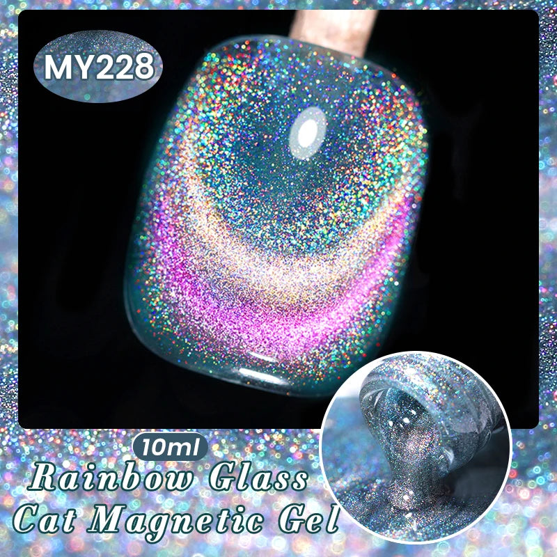 BORN PRETTY Cat Eye Gel Polish – Sparkling Magnetic UV Gel, Flash Effect Colors - All Things Beauty -