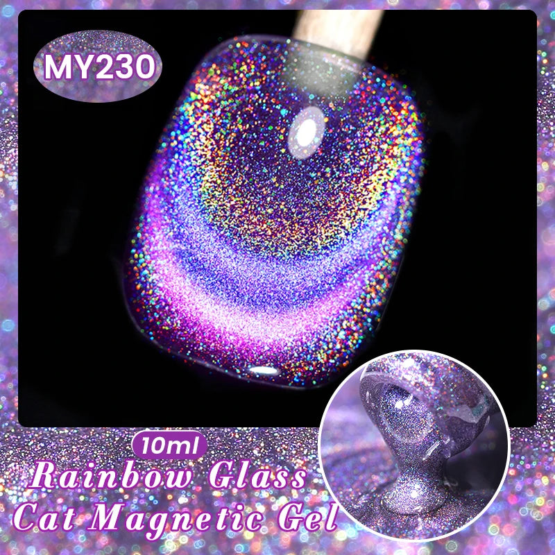BORN PRETTY Cat Eye Gel Polish – Sparkling Magnetic UV Gel, Flash Effect Colors - All Things Beauty -