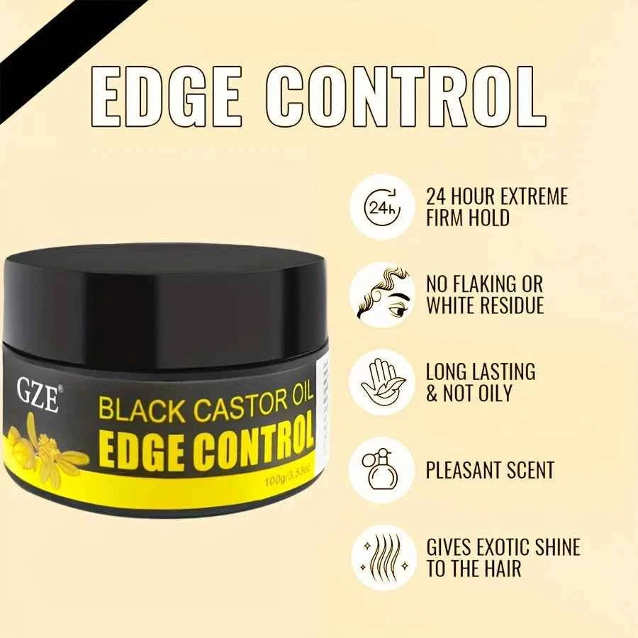 GZE African Black Castor Gel Extra Hold for Braids, Locs & Edges, Frizz Control - All Things Beauty -