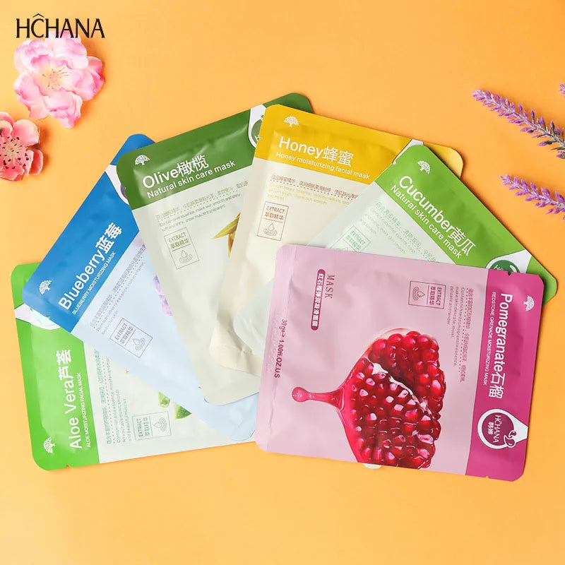 Korean Fruit Face Mask (30 Pcs) – Hydrating & Firming Skincare Combo - All Things Beauty -