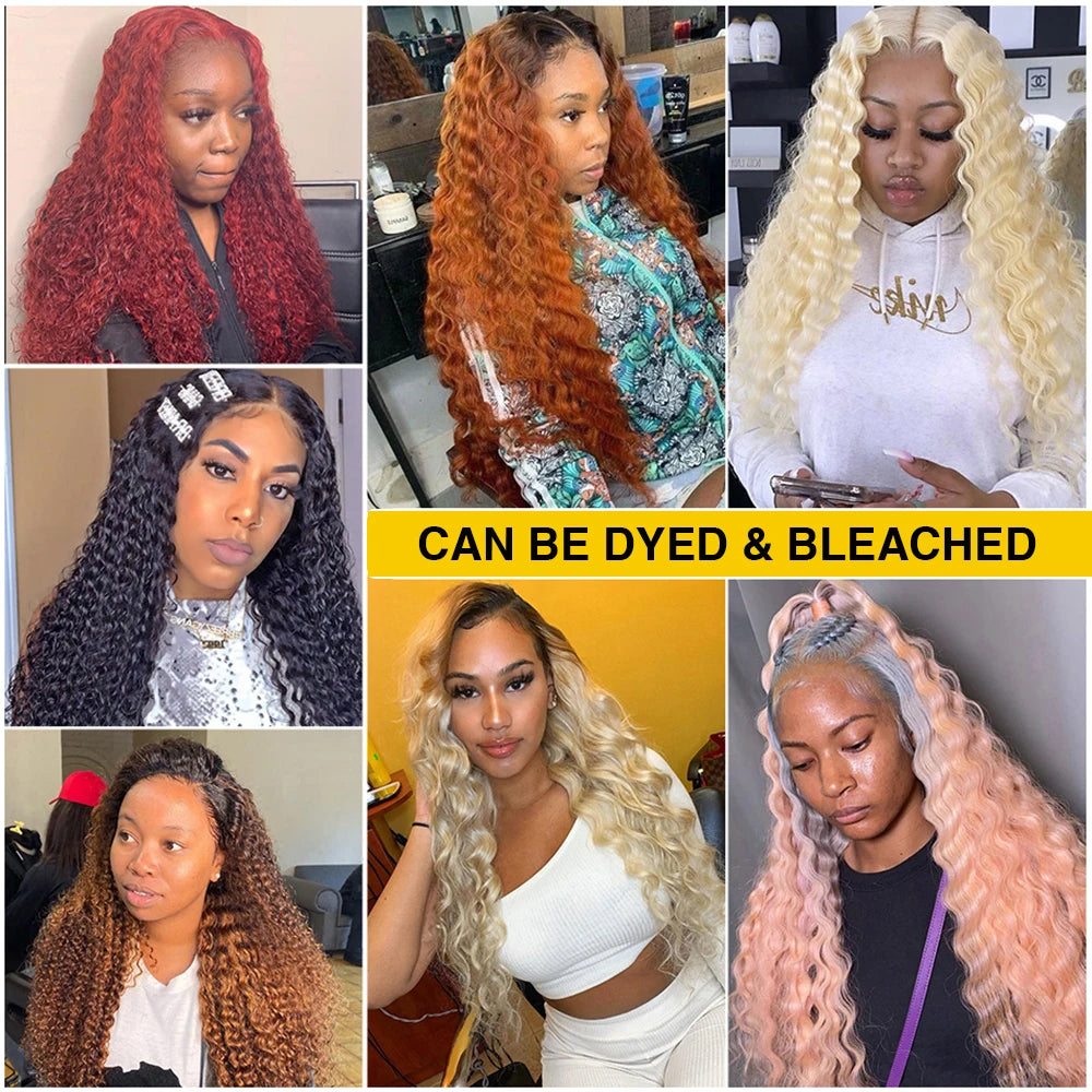 Deep Wave HD Lace Wig – 13x4/13x6 Curly Human Hair, Wet & Wavy, 5x5 Closure - All Things Beauty -