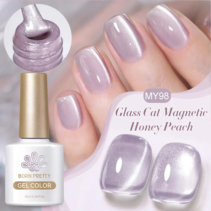 BORN PRETTY Cat Eye Gel Polish – Sparkling Magnetic UV Gel, Flash Effect Colors - All Things Beauty -