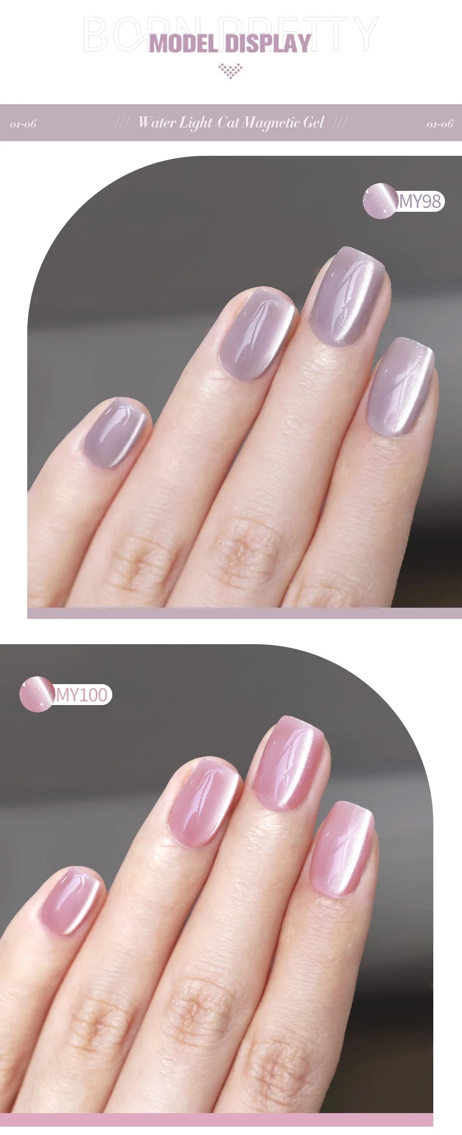 BORN PRETTY Cat Eye Gel Polish – Sparkling Magnetic UV Gel, Flash Effect Colors - All Things Beauty -