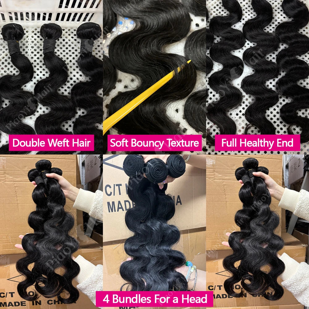 13x6 HD Lace Body Wave Bundles – 100% Raw Human Hair, 13x4 Closure Option - All Things Beauty -