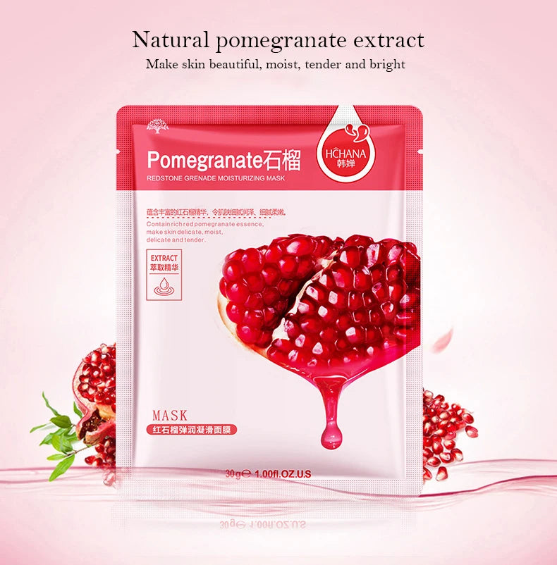Korean Fruit Face Mask (30 Pcs) – Hydrating & Firming Skincare Combo - All Things Beauty -