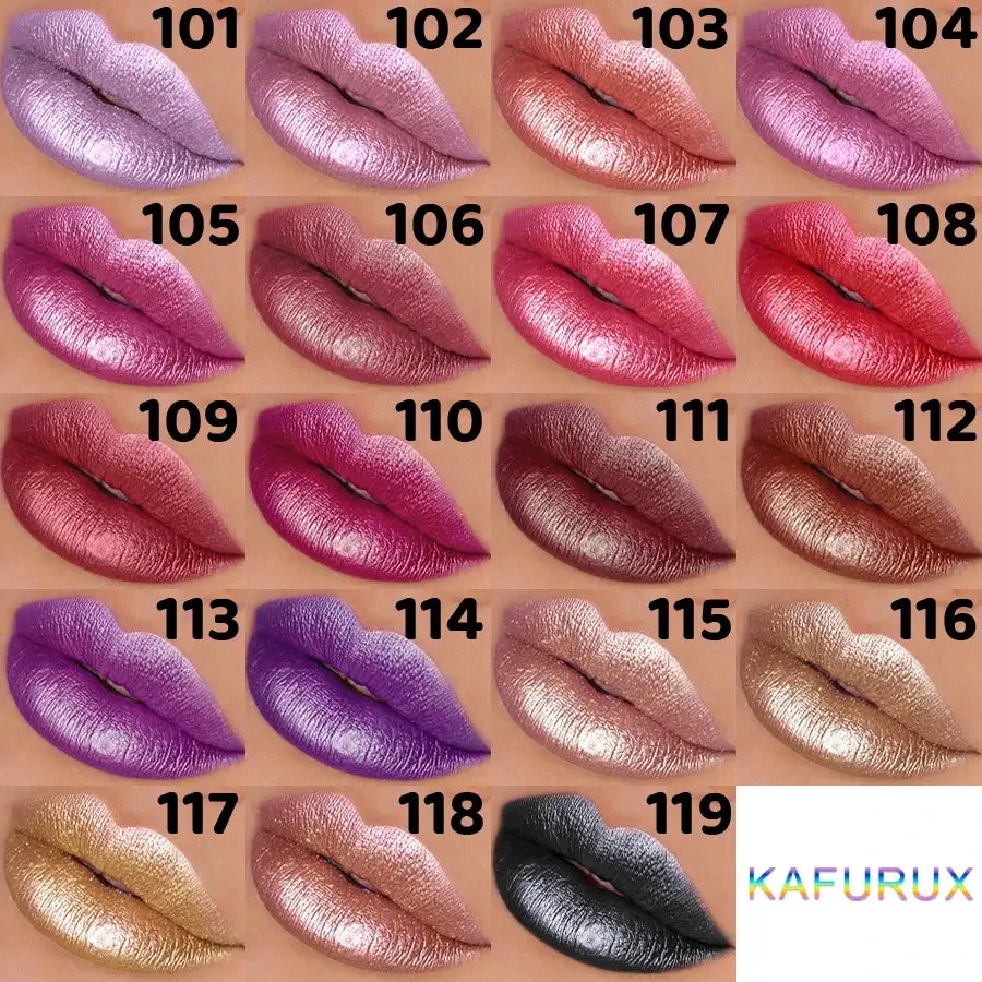 19 Colors Glitter Lipstick Set – Hydrating Metallic Shine, High Pigment Lip Tint - All Things Beauty -