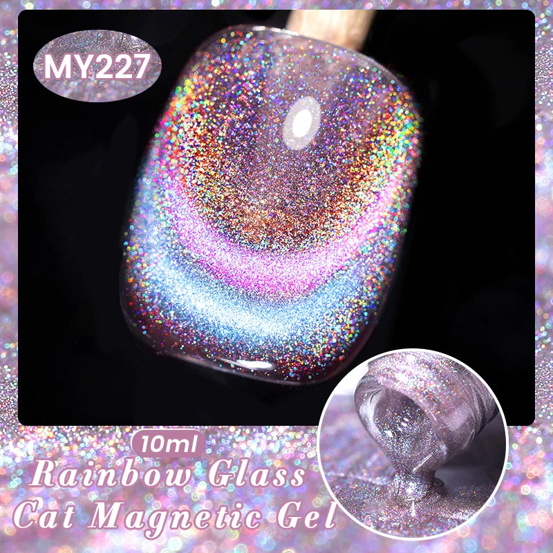 BORN PRETTY Cat Eye Gel Polish – Sparkling Magnetic UV Gel, Flash Effect Colors - All Things Beauty -
