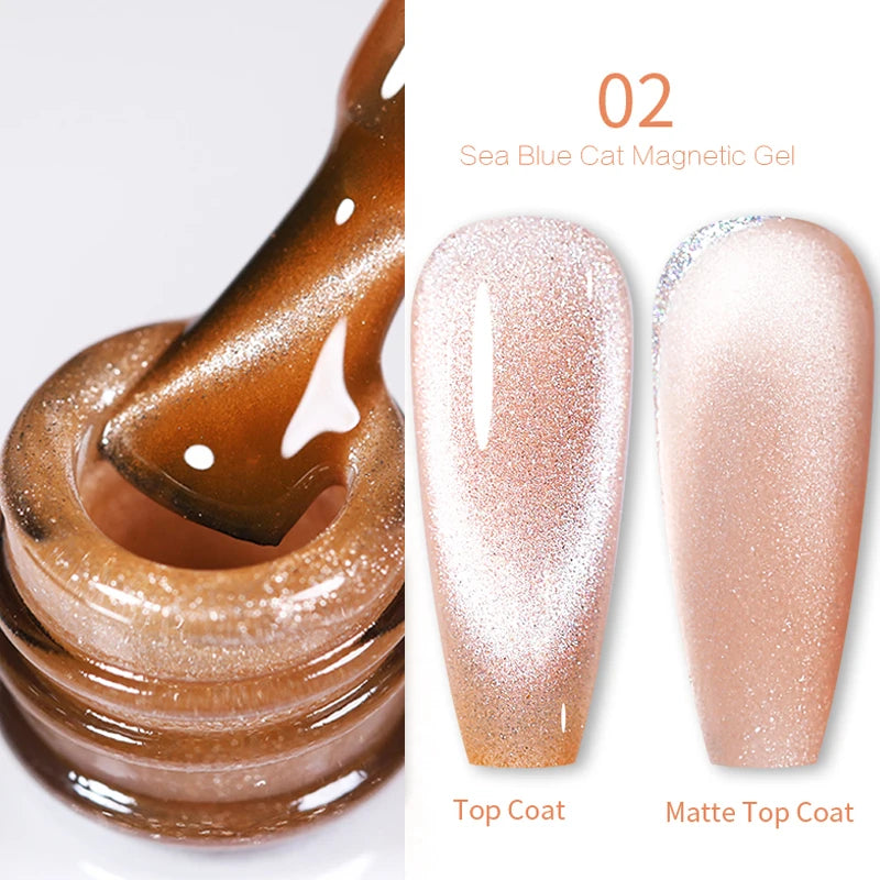 BORN PRETTY Cat Eye Gel Polish – Sparkling Magnetic UV Gel, Flash Effect Colors - All Things Beauty -