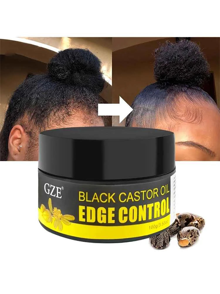 GZE African Black Castor Gel Extra Hold for Braids, Locs & Edges, Frizz Control - All Things Beauty -