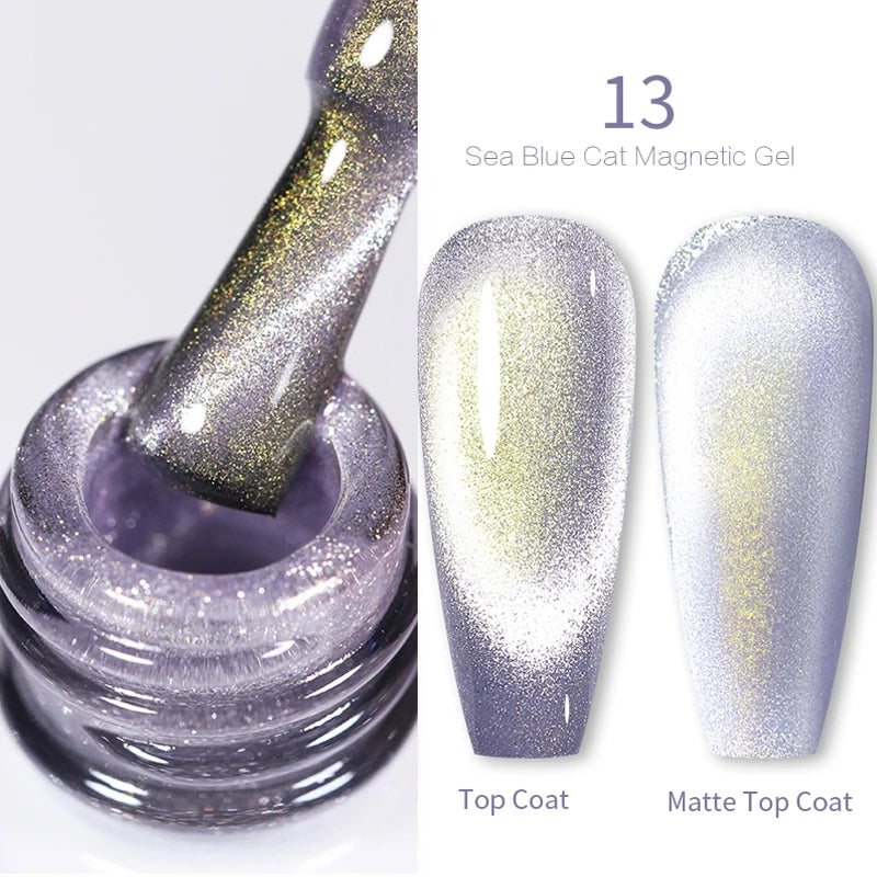 BORN PRETTY Cat Eye Gel Polish – Sparkling Magnetic UV Gel, Flash Effect Colors - All Things Beauty -