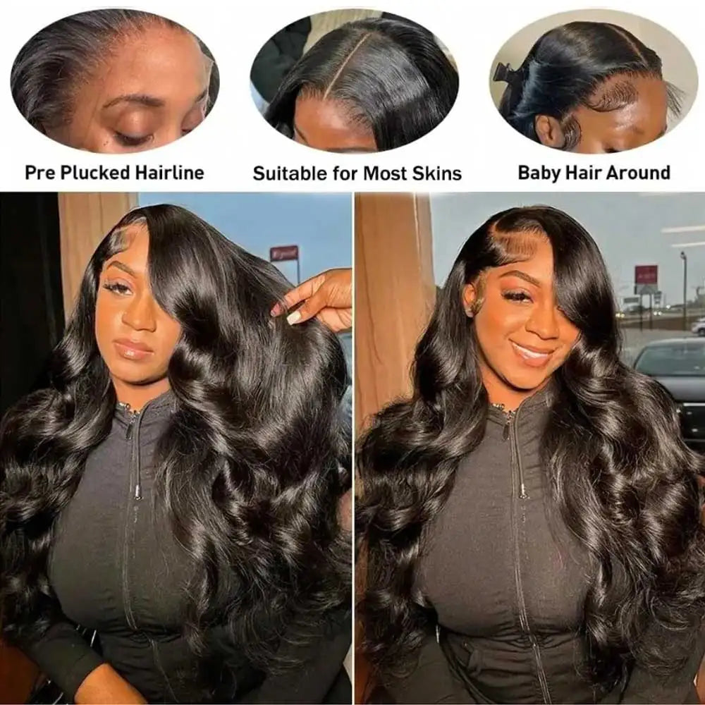 40–42" Body Wave Human Hair Wig – 13x4/13x6 HD Lace, 5x5 Glueless Closure, Remy Hair - All Things Beauty -