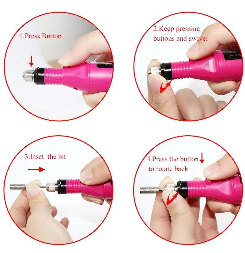 Gel Nail Polish Kit – UV Lamp, Electric Drill, Base & Top Coat, Full Nail Tool Set - All Things Beauty -