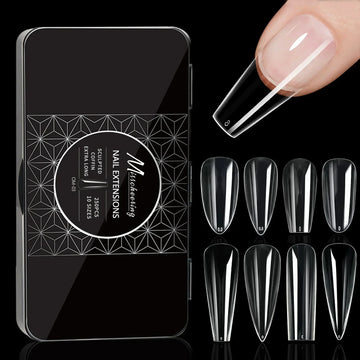 250/500/600pcs Soft Gel Nail Tips – Full Cover Press-On, Coffin & Almond DIY Nails - All Things Beauty -