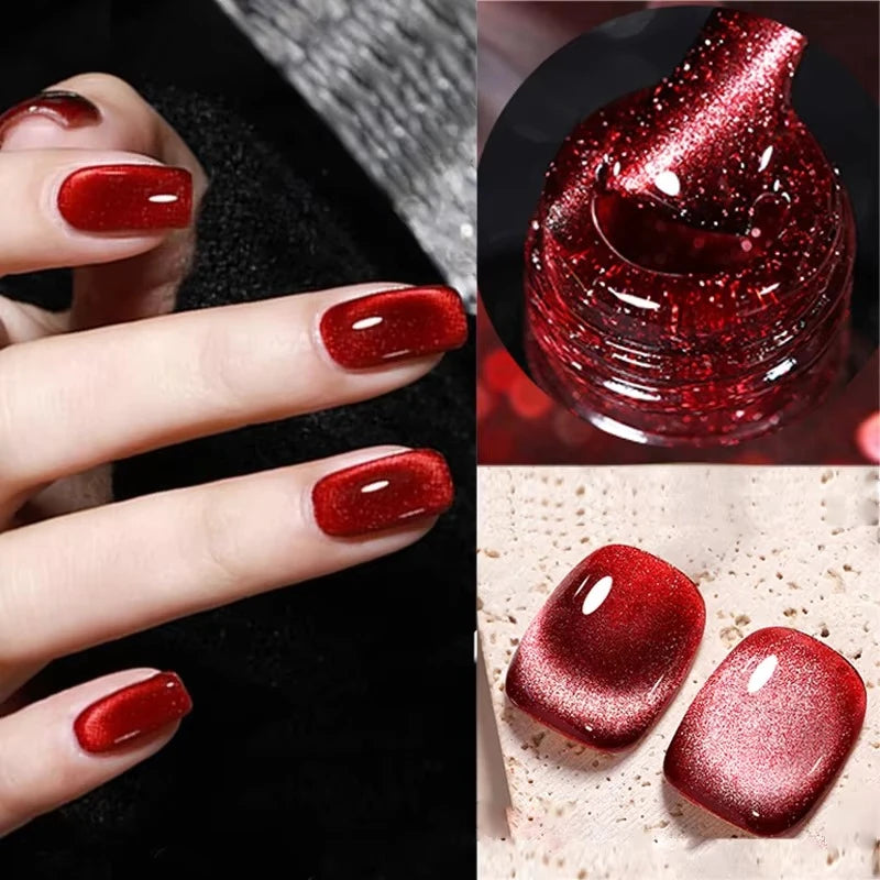 BORN PRETTY Cat Eye Gel Polish – Sparkling Magnetic UV Gel, Flash Effect Colors - All Things Beauty -