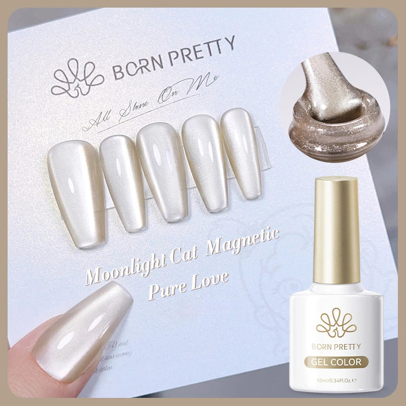 BORN PRETTY Cat Eye Gel Polish – Sparkling Magnetic UV Gel, Flash Effect Colors - All Things Beauty -