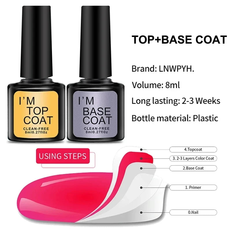 Gel Nail Polish Kit – UV Lamp, Electric Drill, Base & Top Coat, Full Nail Tool Set - All Things Beauty -