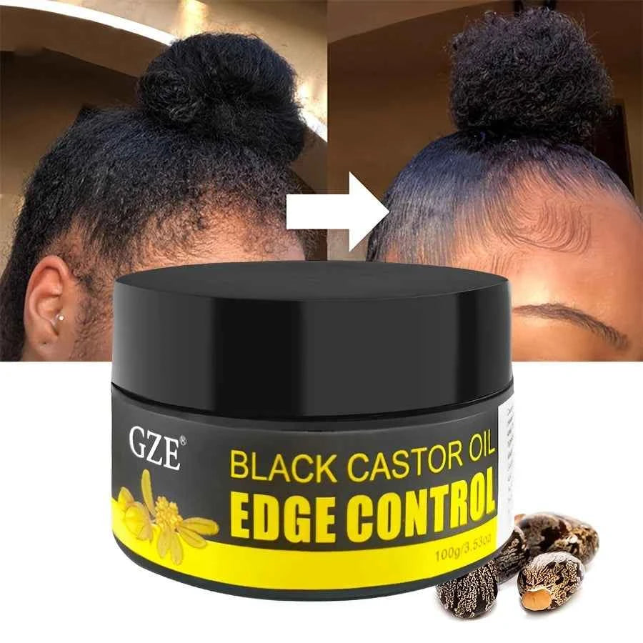 GZE African Black Castor Gel Extra Hold for Braids, Locs & Edges, Frizz Control - All Things Beauty -