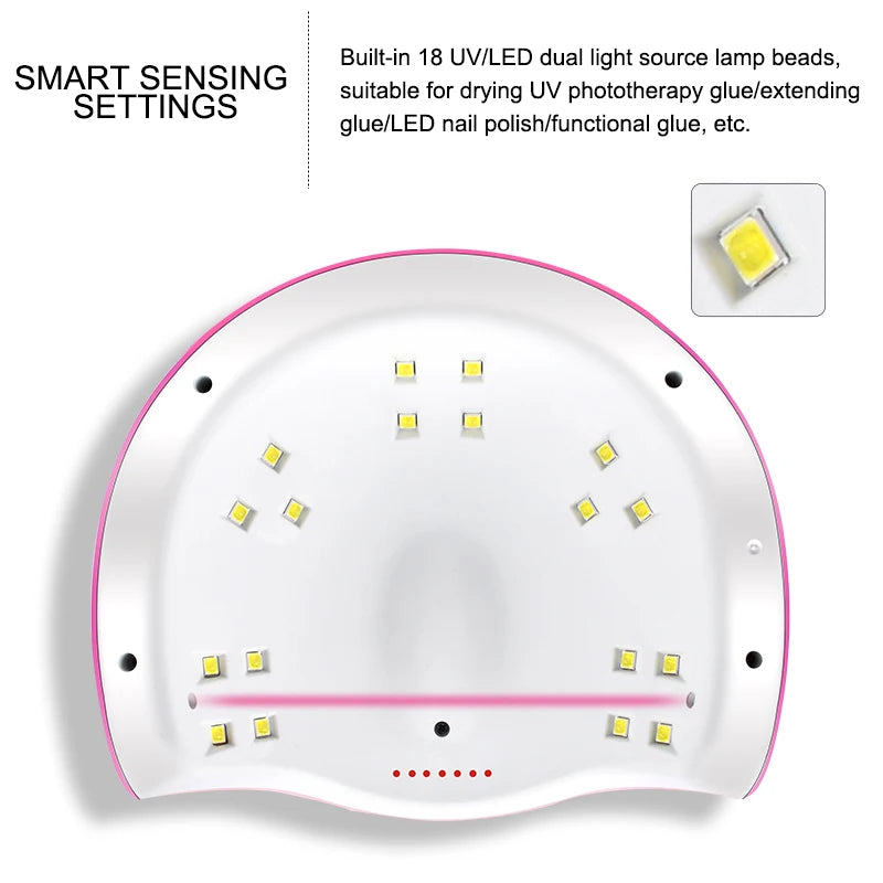 Gel Nail Polish Kit – UV Lamp, Electric Drill, Base & Top Coat, Full Nail Tool Set - All Things Beauty -