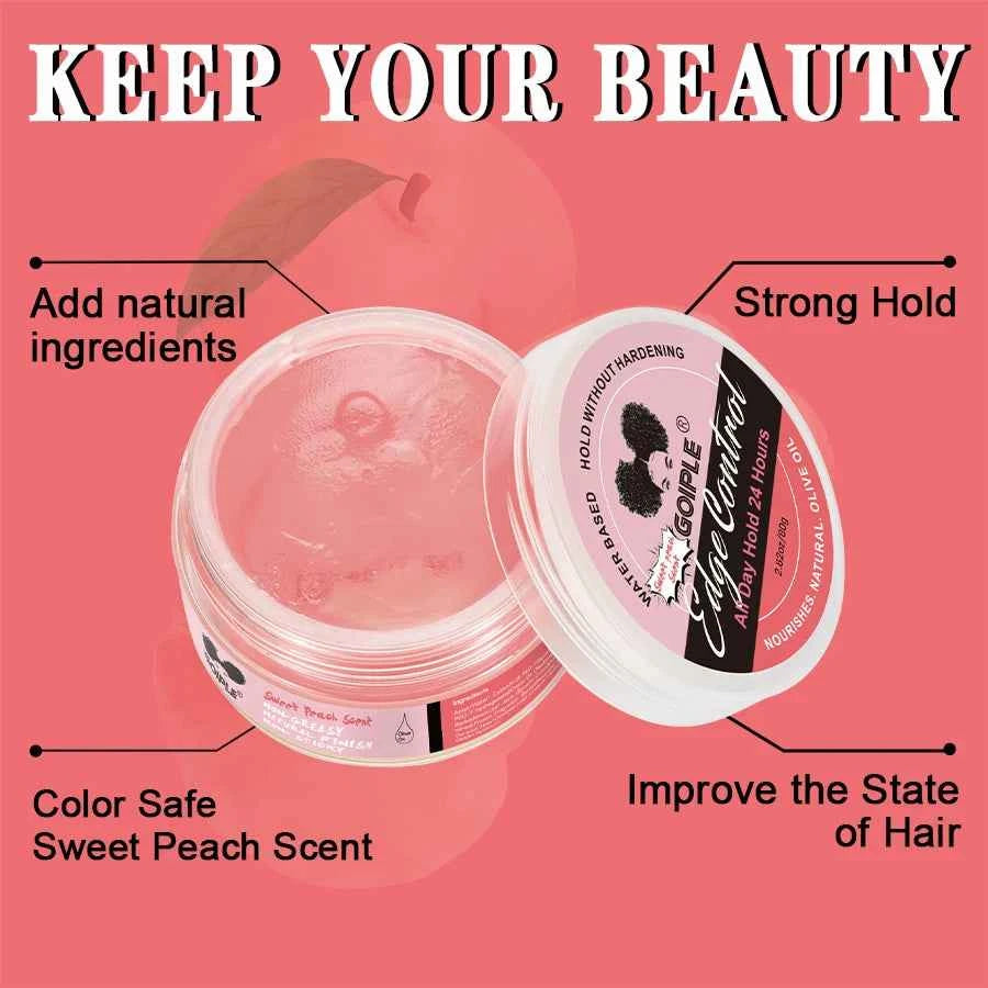 80g Edge Control Gel – 24H Hold for 4C Hair, Non-Greasy Styling Wax - All Things Beauty -