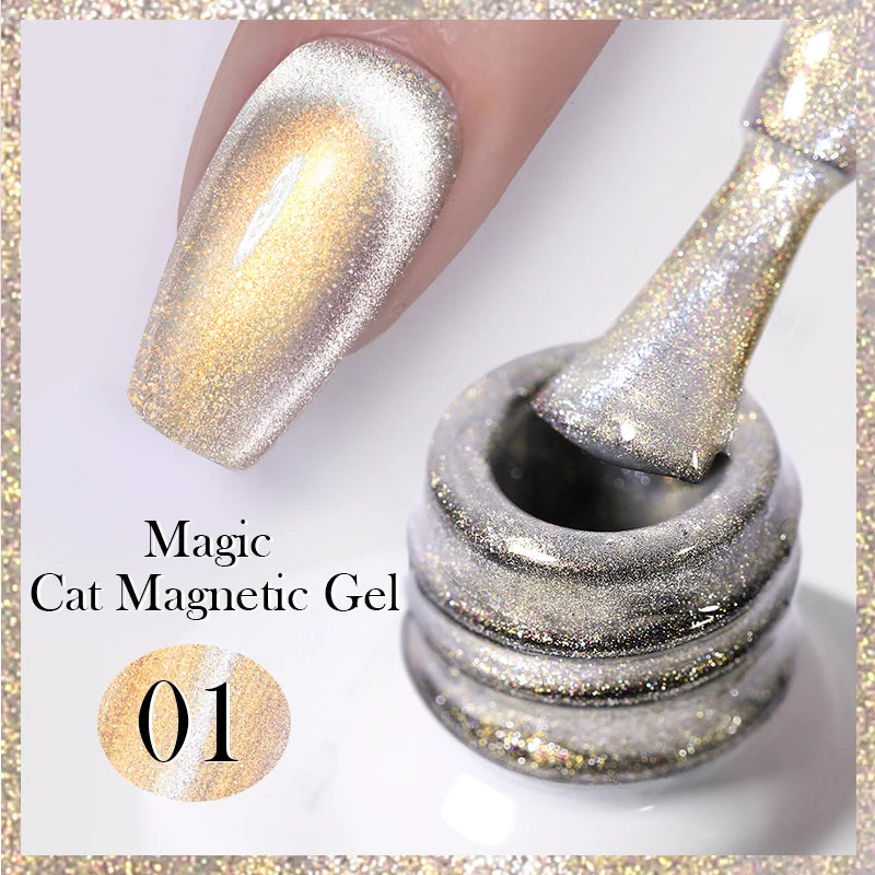 BORN PRETTY Cat Eye Gel Polish – Sparkling Magnetic UV Gel, Flash Effect Colors - All Things Beauty -