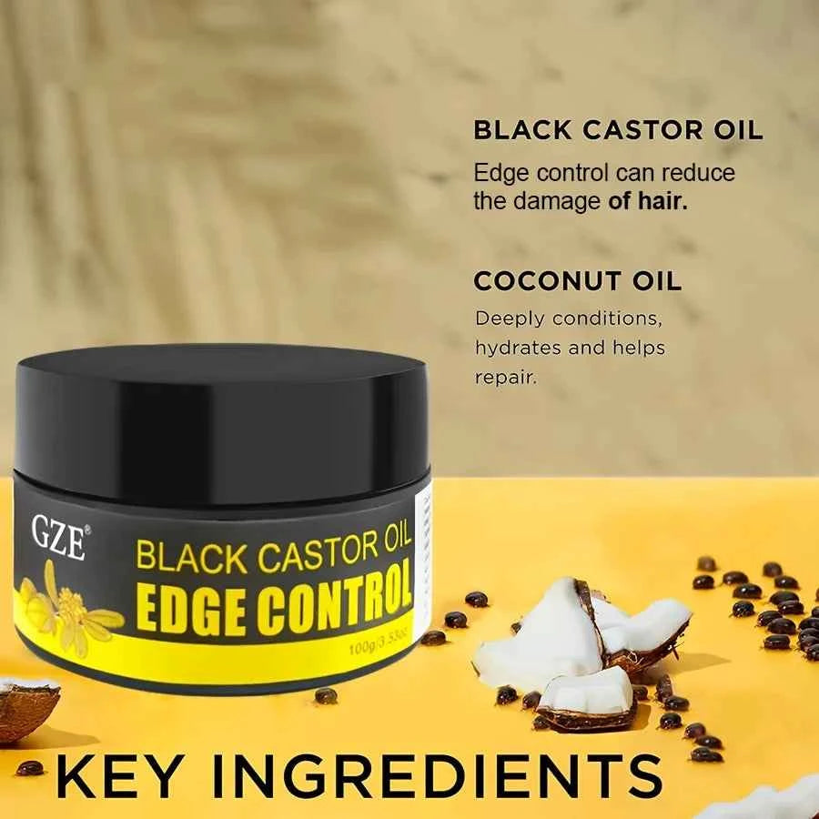 GZE African Black Castor Gel Extra Hold for Braids, Locs & Edges, Frizz Control - All Things Beauty -