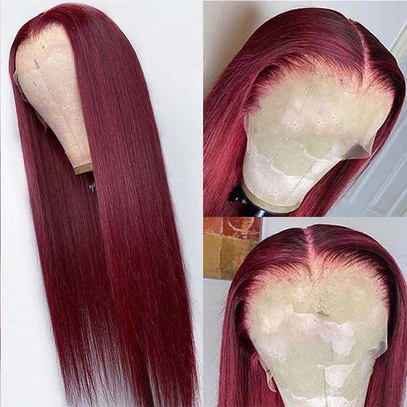 Full Headgear Long Straight Front Lace Wig Smooth Hair - All Things Beauty -