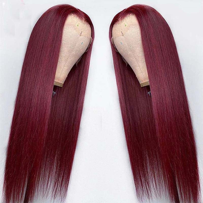 Full Headgear Long Straight Front Lace Wig Smooth Hair - All Things Beauty -