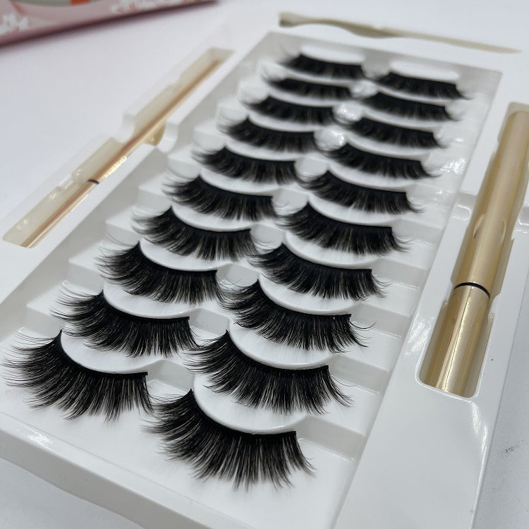 10 Pairs Of Non-bleaching, Long-lasting Waterproof Magnetic False Eyelashes - All Things Beauty -
