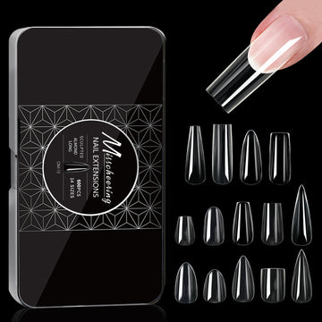 Nail Transparent Nail Tips Nail Shapes For Manicure Seamless False Nails Boxed Set - All Things Beauty -