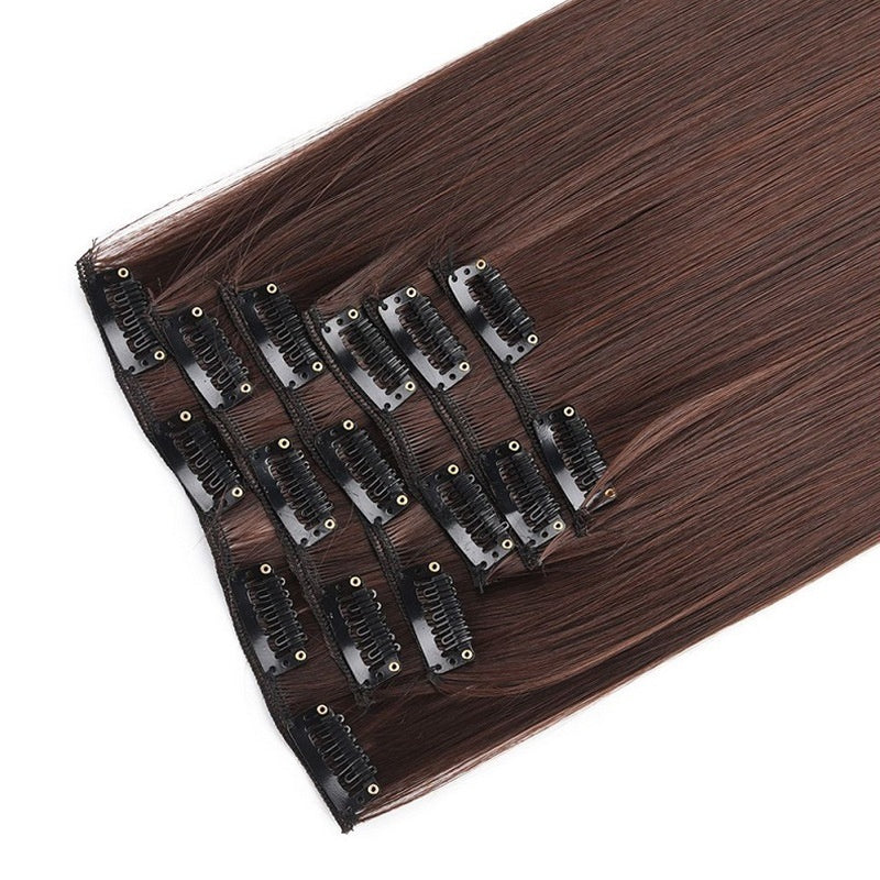 Wig Extensions 6-piece Set, Long Straight Hair - All Things Beauty -